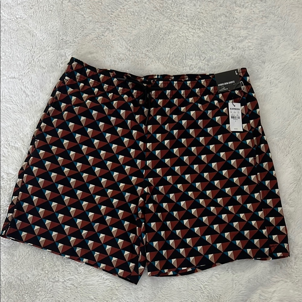 Express Hybrid Swim Shorts Multi Men's Size L